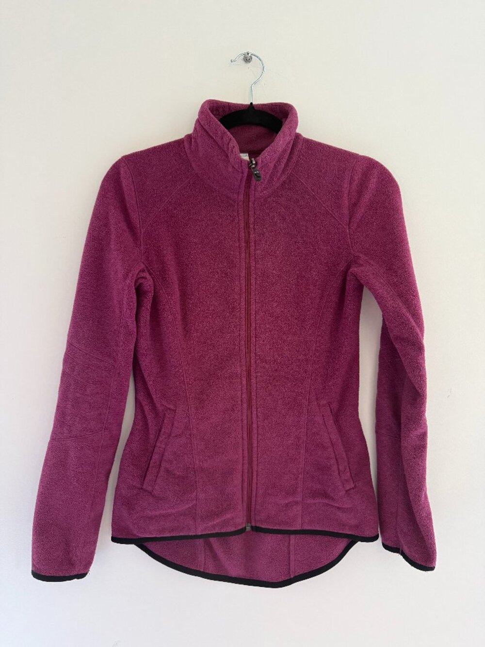 Lole Pink Fleece Zip Up Jacket Cozy Fitted Women’s Size Large